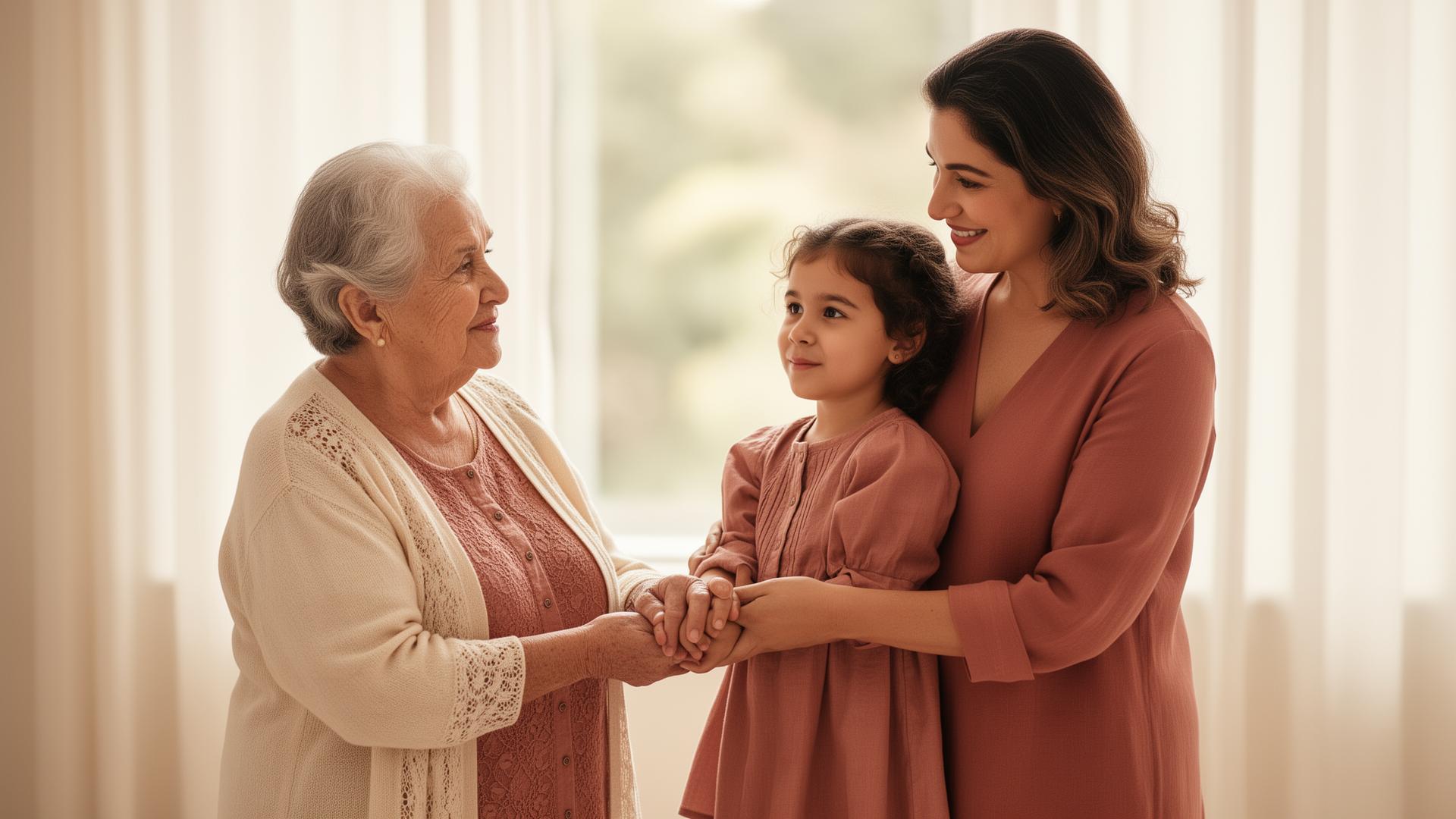Família brasileira em momento de acolhimento